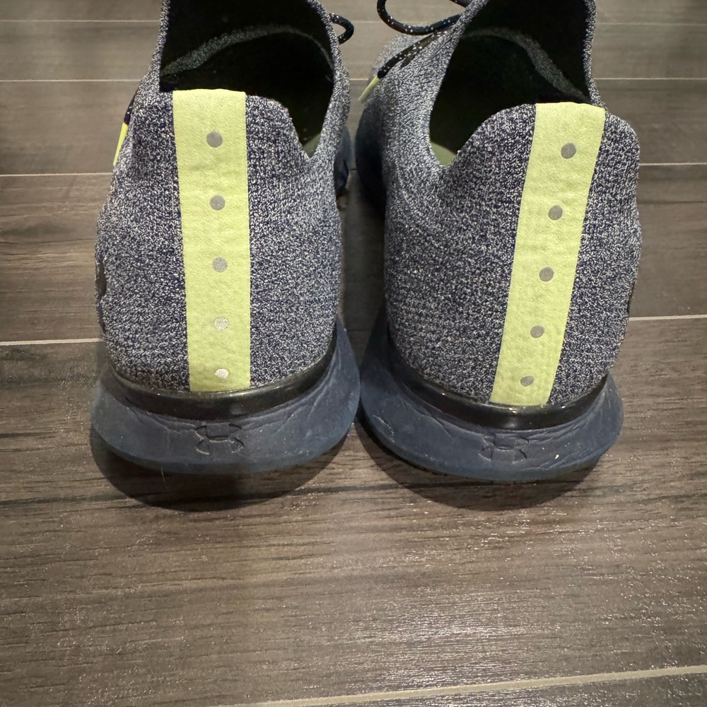 Under Armour Blue Athletic Shoes with Knit Mesh Upper - Picture 4 of 6